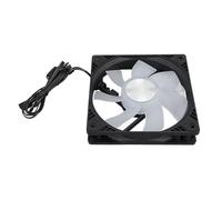 Dpofirs Ventilatore per alloggiamento cuscinetto PWM intelligente 1550 giri/min, design a 7 pale, per giocatori e costruttori, dimensioni ABS (BLACK)
