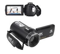 Dpofirs Videocamera 56M 4K con Telecomando, Visione Notturna IR 18X Zoom 3.0 Pollici IPS Touch Screen Vlog Camera, Compatta Portatile Youtube per la Fotografia