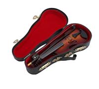 Dpofirs Violino in Miniatura, Modello di Violino in Legno di Tiglio da 14 Cm con Espositore e per la Decorazione Domestica della Sala da Musica