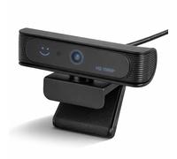 Dpofirs Webcam con Riconoscimento Facciale, Full HD 1080P 30FPS, Webcam PC USB, Visione a 120 Gradi Grandangolare, Plug and Play, per Laptop Desktop Video