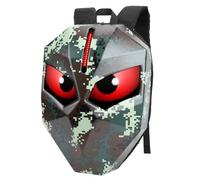 Dpofirs Zaino per Moto a LED Borsa Impermeabile Programmabile a Guscio Rigido Elegante per Viaggi di Guida per i Fan Dell'APP ILEDCOLOR Verde 19,5x15x7,9 Pollici