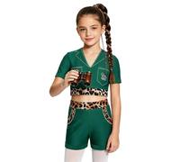 dPois Bambini Costume Da Esploratrice Della Giungla Per Bambine Selvaggia | Strass Scintillanti,Vestizione Di Cosplay Per Halloween,Shorts In Stile Esploratore Della Giungla,Costume,Costumi,Gioco Ruolo