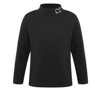 dPois Intimo Termico Sportivo Bambina Maglietta Intima Maniche Lunghe Thermal T-Shirt Tinta Unita Traspirante Maglia Termiche Invernali Top da Danza Classica Ginnastica Nero D 12-18 Mesi