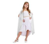 dPois Vestito da Dea Greca Bambina Costume Romano Antico Egizio per Danza Lirica - Abito Atena per Carnevale Halloween