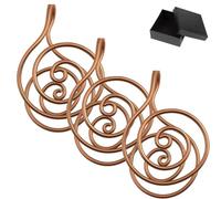 Dpptgh Anelli a Spirale per Mani Reiki in Rame per Meditazione e Guarigione Energetica, Polsini in Rame Fatti a Mano, Amplificatore di Cristalli/reiki per La Manifestazione e L'equilibrio(3PCS)