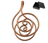 Dpptgh Anelli a Spirale per Mani Reiki in Rame per Meditazione e Guarigione Energetica, Polsini in Rame Fatti a Mano, Amplificatore di Cristalli/reiki per La Manifestazione e L'equilibrio(1PC)