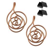 Dpptgh Anelli a Spirale per Mani Reiki in Rame per Meditazione e Guarigione Energetica, Polsini in Rame Fatti a Mano, Amplificatore di Cristalli/reiki per La Manifestazione e L'equilibrio(2PCS)