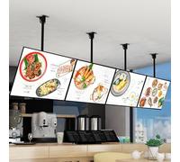 DPQYJPP Display Commerciale LED pubblicità Schermo TV Light Box Cartellone pubblicitario Telaio in Lega Alluminio Parete 3D Menu Board Orizzontale Appeso Ristorante Cartellone per Bar 4pc-60 * 70cm