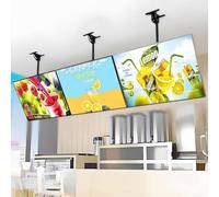 DPQYJPP Display Commerciale LED pubblicità Schermo TV Light Box Cartellone pubblicitario Telaio in Lega Alluminio Parete 3D Menu Board Orizzontale Appeso Ristorante Cartellone per Bar 3pc-60 * 90cm