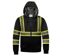 DPSefety ad alta visibilit con cappuccio per uomo Classe Hi Vis con cappuccio con cappuccio foderato con cappuccio riflettente lavoro di costruzione