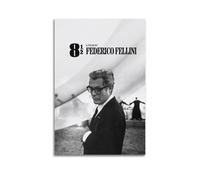DPSMCZWQ Poster a tema film otto e mezzo, decorazione artistica da parete su tela, poster decorativo moderno per la camera da letto, 20 x 30 cm