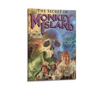 DPSMCZWQ Poster decorativo da parete su tela, motivo Game Monkey Island Little Heroes, poster decorativo da parete e stampa moderna, per camera da letto, 20 x 30 cm
