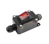 DPST AC/DC 15A250V/30A 250V IP66 Impermeabile ON-OFF Interruttore A Levetta Box Doppia Porta Presa di Luce Rossa pulsante a bilanciere Interruttore del Cavo In Linea(15A 250V)