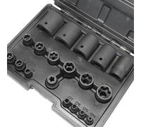 DPTOOL Set di bussole Torx Plus esterne Bussole EP a 6 punti EP4, EP5, EP6, EP7, EP8, EP10, EP11, EP12, EP14, EP16, EP18, EP20 - EP30, EP32 con 1/2'' 3/8'' 1/4 '' Dr E-Torx Plus Prese 19pz