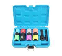 DPTOOL Set di chiavi a bussola per dadi ruota da 1/2" con bussola a impatto per ruota motrice con misure metriche da 17, 19, 21, 22 mm e SAE da 3/4, 13/16, 7/8, 15/16 pollici.