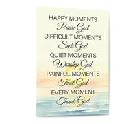DPURPIWADY Blessed Quotes Canvas Wall-Art Praise God Scripture Art for Home Office Living Room Decor(Framed,16x24inch(40x60cm))