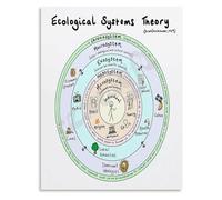 DPURPIWADY Ecological Systems Theory Bronfenbrenner Model Poster for Psychology Sociology Students Professors Wall-Art(Framed,08x12inch(20x30cm))
