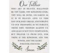 DPURPIWADY Inspirational Scripture Poster - Our Father The Lords Prayer Christian Bible Verses, Framed Ready Religious Wall Art Decor for Home, Bedroom, Living Room(Unframed,16x24inch(40x60cm))