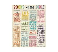 DPURPIWADY Interactive Books of the Bible for : Learn the 66 Books in Order, Color-Coded Educational Chart for Sunday School & Homeschool Decor(Unframed,16x24inch(40x60cm))