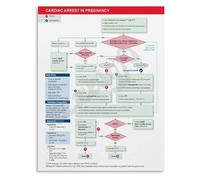DPURPIWADY Maternal Cardiac Arrest Poster Emergency Management Guide for OBGYN Anesthesia Teams Hospital Training(Framed,08x12inch(20x30cm))