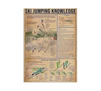 DPURPIWADY STEM Physics Poster, Ski Jumping and Aerodynamics Explained, Educational Diagram Wall-Art for Learning(Framed,16x24inch(40x60cm))