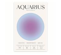 DPURPIWADY The Zodiac Signs Poster - Astrology Art Print with All Star Constellations - Educational & Decorative Wall Chart for Home(Framed,12x18inch(30x45cm))