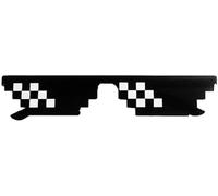 DPWOUM Occhiali da sole a mosaico neri da uomo donna pixel nero retrò vintage gamer party occhiali da sole H9m0 Cool occhiali da sole robot, a, cappelli da festa, maschere e accessori, forniture per