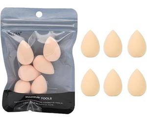 DPWOUM Set di 6 mini spugne per trucco, piccole spugnette per fondotinta, cipria, correttore e ombretto, soffi e cunei, spugne per il trucco, soffi e cunei