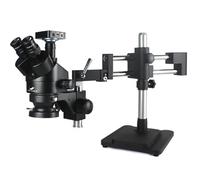 DPXTFJKDS Microscopio digitale 4K 2K HDMI USB fotocamera 3.5X-90X doppio braccio zoom simul focale trinoculare stereo microscopio strumenti di riparazione del telefono (marrone)