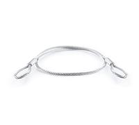 DQ-PP Corda in acciaio con occhielli | Lunghezza: 6,5 m 650 cm | Spessore: 5 mm | 6 x 19 | Cavo in acciaio con passanti | Cavo passante | Antifurto per mobili da giardino, biciclette, corda di