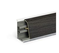DQ-PP Modanatura angolare | rovere grafite | 37 x 24 mm | PVC | Listello da cucina | Listello di finitura da parete per piano tavolo