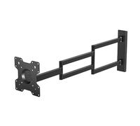 DQ WALL SUPPORT Rotate XL TV supporto da parete, si estende, gira, inclina, ruota, TV circa 24-50 pollici - 25kg, fino a VESA 200x200mm, supporto TV (Nero, 108,5 cm / 25 kg)
