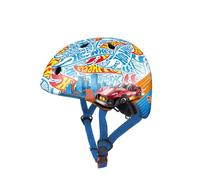 DQB DeQUBE Casco Infantil Ajustable, Hot Wheels-Regolabile-Ultraleggero e Sicuro-Resistente e traspirante-2-7 Anni-Nero Unisex Bambini, Blu, Regulable