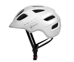 DQB DeQUBE Casco regolabile-ultraleggero e sicuro-resistente e traspirante-da 2 a 6 anni-colore bianco, per bambini, unisex, regolabile