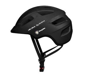 DQB DeQUBE Infantil Ajustable, Casco Regolabile, Ultra Leggero e Sicuro, Resistente e Traspirante, da 2 a 6 Anni, Colore: Nero Unisex Bambini, Regulable