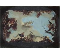 DQCJIYIGL Dipinti Famosi Painting Quadri Tela Mural Dipinto Alegoría del poder de la elocuencia de Battista per Decorazioni per la Casa 60x90cm