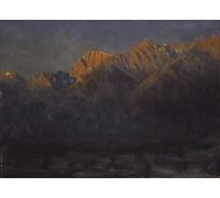DQCJIYIGL Dipinti Famosi Painting Quadri Tela Mural Dipinto Amanecer en las Sierras. por Albert Bierstadt per Decorazioni per la Casa 60x90cm