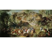DQCJIYIGL Dipinti Famosi Painting Quadri Tela Mural Dipinto Cazando en el bosque de Fontainebleau en Franchard de Jean Baptiste Oudry per Decorazioni per la Casa 60x90cm