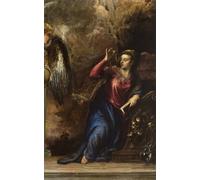 DQCJIYIGL Dipinti Famosi Painting Quadri Tela Mural Dipinto Detalle de la Anunciación de Tiziano Vecelli per Decorazioni per la Casa 60x90cm
