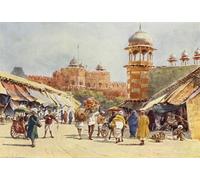 DQCJIYIGL Dipinti Famosi Painting Quadri Tela Mural Dipinto el bazar de agra por alexander henry hallam murray per Decorazioni per la Casa 60x90cm