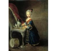 DQCJIYIGL Dipinti Famosi Painting Quadri Tela Mural Dipinto Federico II Crownwith Orden de Antoine Pesne per Decorazioni per la Casa 60x90cm