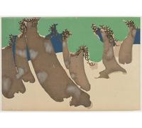 DQCJIYIGL Dipinti Famosi Painting Quadri Tela Mural Dipinto Flores de pinos barridos por el viento de los cien mundos de Kamisaka Sekka per Decorazioni per la Casa 60x90cm