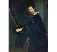 DQCJIYIGL Dipinti Famosi Painting Quadri Tela Mural Dipinto Hombre con un laúd Retrato del músico Jacob porVan Dyck per Decorazioni per la Casa 60x90cm
