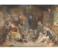 DQCJIYIGL Dipinti Famosi Painting Quadri Tela Mural Dipinto Hospitalidad de las Tierras Altas de John Frederick Lewis per Decorazioni per la Casa 60x90cm
