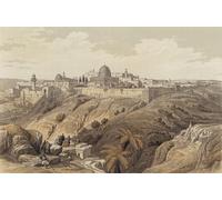 DQCJIYIGL Dipinti Famosi Painting Quadri Tela Mural Dipinto Jerusalén la Iglesia de la Purificación por David Roberts per Decorazioni per la Casa 60x90cm