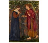 DQCJIYIGL Dipinti Famosi Painting Quadri Tela Mural Dipinto La Anunciación de Edward Burne Jones per Decorazioni per la Casa 60x90cm
