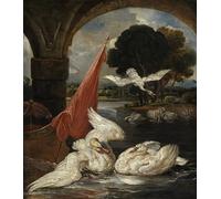 DQCJIYIGL Dipinti Famosi Painting Quadri Tela Mural Dipinto La bajada del cisne de un artista famoso per Decorazioni per la Casa 60x90cm