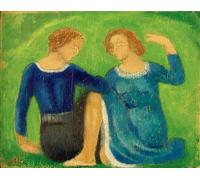 DQCJIYIGL Dipinti Famosi Painting Quadri Tela Mural Dipinto Las dos hermanas de Aristide Maillol per Decorazioni per la Casa 60x90cm