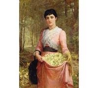 DQCJIYIGL Dipinti Famosi Painting Quadri Tela Mural Dipinto las Hijas de Nuestro Imperio la Primrose por Edwin Longsden Long per Decorazioni per la Casa 60x90cm