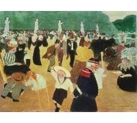 DQCJIYIGL Dipinti Famosi Painting Quadri Tela Mural Dipinto los Jardines de Luxemburgo de Felix Edouard Vallotton per Decorazioni per la Casa 60x90cm